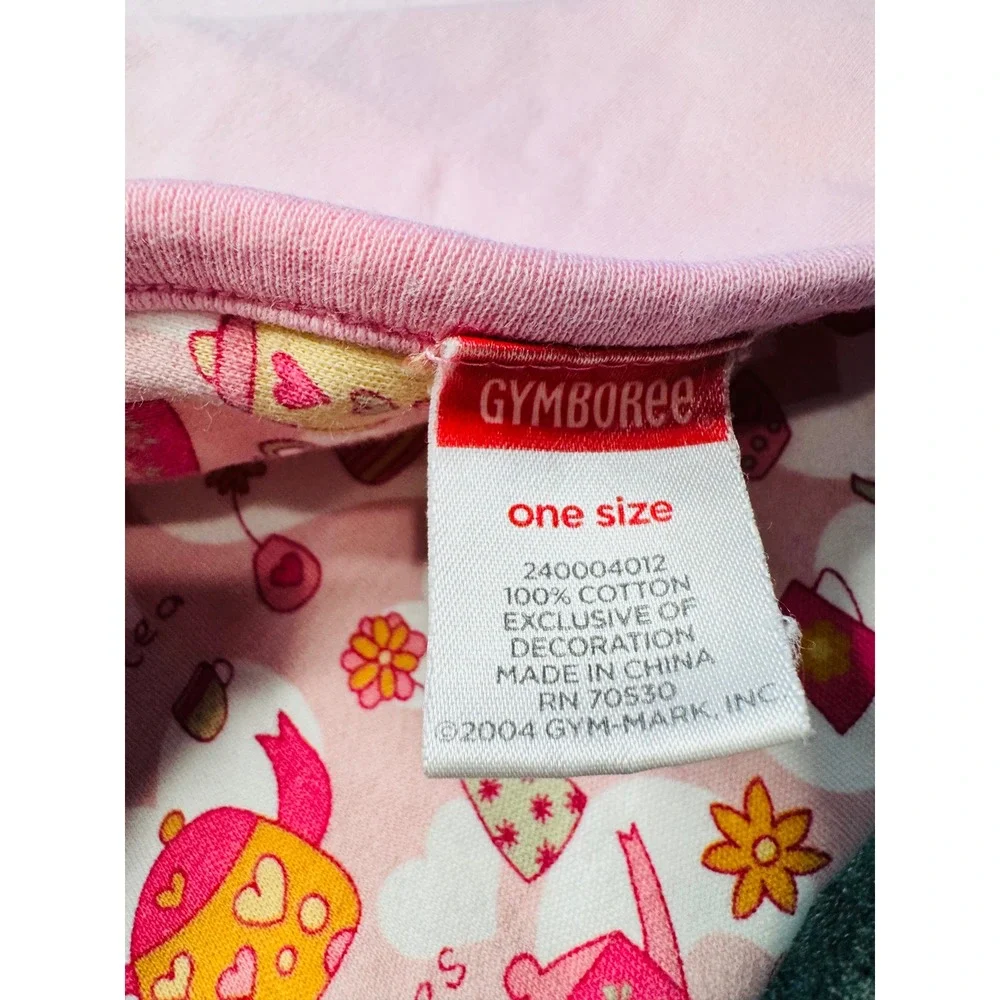 Gymboree Vintage 2004 Pink Tea Party‎ Cupcake Cotton Reversible Baby Blanket OS